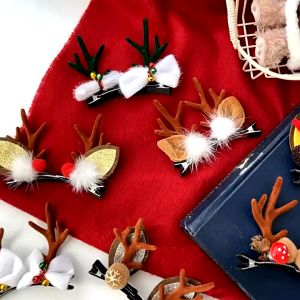 Kẹp tóc Noel kẹp tóc sừng hươu đỏ giáng sinh cho các nàng dạo phố siêu đáng yêu