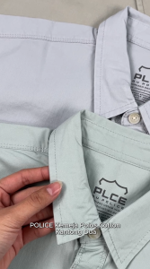 POLICE Kemeja Polos Cotton Kantong Dua Regular Fit Pria