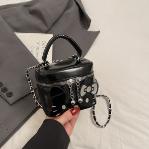 Mini Summer Fashion Girls Crossbody Handbag Cartoon Lipstick Headset Bag Soft PU Leather Chain Handle Daily Use Shoulder Bag