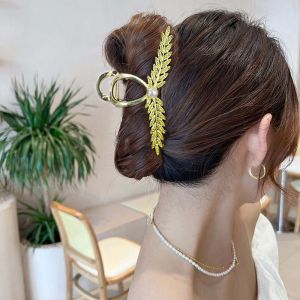 คลิปกิ๊บติดผมเด็กระยิบหูข้าวสาลีสำหรับผู้หญิงกิ๊บติดผมโลหะแฟชั่นที่สวยงามอุปกรณ์กิ๊บติดผมเก๋ไก๋สง่างามสำหรับสาวๆ