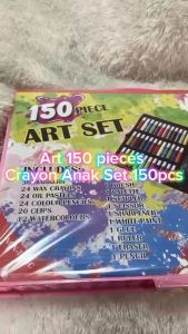 Crayon Anak Set 150 pcs Set Spidol Alat Menggambar Mewarnai Pensil Krayon SetArtColouring Free Bubble Wrap / D C