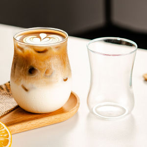 C.B.【Ready in Stock】 Glass Cup Heat Resistant Mug Cup Coffee High Quality Glassware Transparent Drinking Glass Mugs