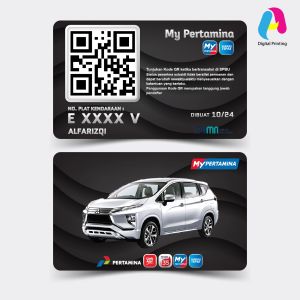 Cetak Kartu My Pertamina Premium Black Costum Foto Bahan Tebal PVC 096mm Anti Pudar Satu Hari Jadi