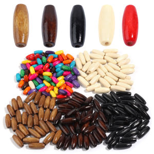 100Pcs/Lot Olive Shape Wood Beads Loose Wooden Beads Spacer Beads for DIY Bracelet Necklace Jewelry Findings Making Accessories