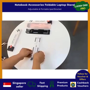 Notebook Accessories Foldable Laptop Stand – Adjustable & Portable iPad Bracket for MacBook MateBook Dell HP & Tablets Ergonomic Design for Better Posture Heat Dissipation Stable Support Lightweight & Travel-Friendly Laptop Holder for Work & Study