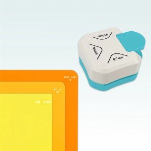 เครื่องเจาะมุมกระดาษ 3 in 1 ขนาด R4 มม. R7 มม. R10 มม. เครื่องเจาะมุม DIY 3 ทาง สำหรับงานกระดาษ งานเคลือบ JAF272