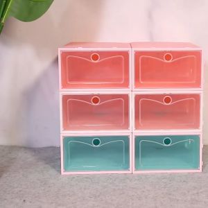 Large Size Stackable PP Plastic Shoes Drawer Storage Box Kotak Kasut Plastik PP Boleh Ditindan 透明鞋盒pp收纳盒