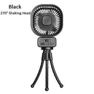 New 5000mAh Octopus Fan Rechargeable 270° Oscillating Fan Portable Air Cooler with Night Light Portable Fan Air Conditioner