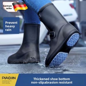 MONLEYTA | Thickened Silicone Waterproof Shoe Covers Wear-Resistant Outdoor Autumn Winter Snowproof High-Tube Boots For Men And Women