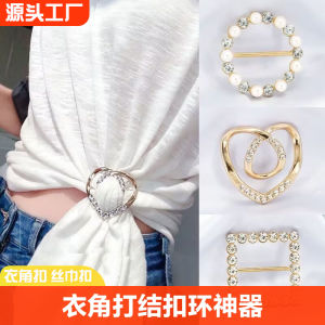 เข็มกลัดผ้าพันคอไหม หัวเข็มขัดผ้าพันคอ หัวเข็มขัดเสื้อยืด เครื่องประดับตกแต่งเสื้อผ้าสำหรับผู้หญิง เครื่องประดับแฟชั่น