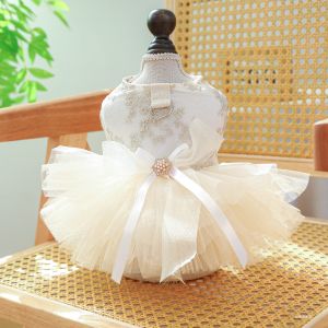 Princess Style Wedding Dress for Pet Dogs Teddy Skirt Dog Princess Skirt Cat York Summer Wedding Dress Skirt by Pomegranate Sauce