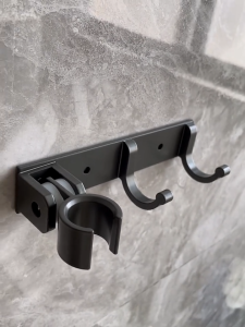 MEIDOO shower head bracket adjustable shower base with hook space aluminum punch-free bracket