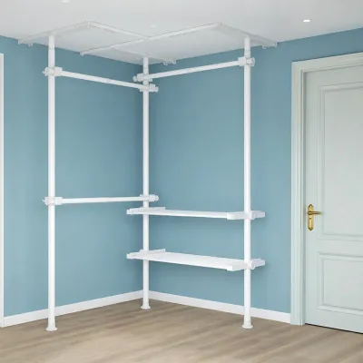 Corner Assembled Walk-in Wardrobe