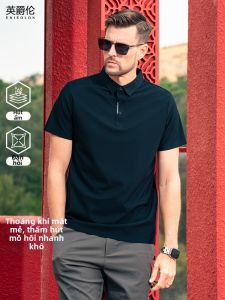 Enjeolon | Moisture-wicking Stretch Seamless Collar Mens Polo Shirt