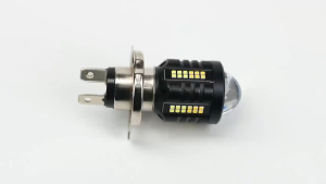 1PC Motorcycle Headlight H4/ H6 White&Yellow Electric Vehicle Light integrated high and low beam spotlight dual color