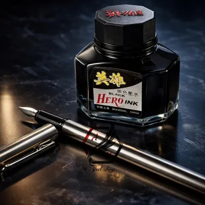 Pulpen penulisan ijazah raport sekolah nib 1 Mm satu set fountain pen kalam kaligrafi isi ulang tinta hero 50 ml termurah