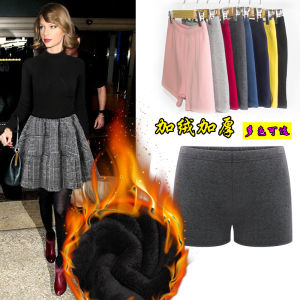 Thickened Fleece Winter Safety Pants Five Inches Short Bottoms Womens Cotton Underwear Shorts Base Layer Pants