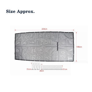 Car Sunshade Shade Cover Heat Insulation Visor Net Mesh 4-Doors for Jeep Wrangler JL JT Gladiator 2018-2023 Interior Accessories