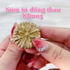 Núm Tủ Đồng Thau Cao Cấp Hình Hoa Cúc KD003