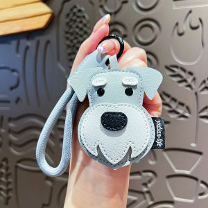 Original Leather Dog Keychain Cute Cartoon Beagle Bag Pendant Womens Elegant Lightweight Luxury Handbag Small Ornament