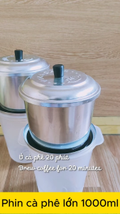 Phin Nhôm Pha Cà Phê 750ml – Dụng Cụ Pha Cafe Cỡ Đại Cho Gia Đình Quán Nhỏ