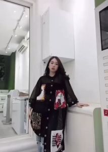 Harajuku outer ring grafic jaring / outer jala korea / outer luaran jaring