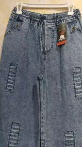 COD CELANA JEANS KANCING SATU SAMPING SOBEK-SOBEK LAPIS - CELANA KULOT WANITA PINGGANG KARET JEANS WANITA KEKINIAN