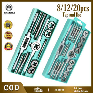 Hand tap and die set Alat Snai dan Tap Ulir Baut Senai Die Senei hand tap set kunci pas set Pro Mati 8Pcs 12Pcs 20Pcs Baut Mur Peralatan Tangan Logam Paduan