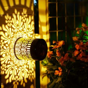 Solar Peony Wall Lamps 1/2-Pack - Hollow Peony Design Outdoor Garden Decor Light Iron Yard Party Gift for Festive Settings