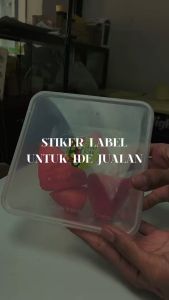 Print Sticker Cromo Bulat Label Kemasan Makanan Salad Buah Chromo Vinyl A3 Free Cutting & Desain