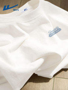 Pure Cotton Short Sleeve T-Shirt Mens Casual Style Summer Breathable Comfortable round Neck Print Design Loose Fit T-Shirt