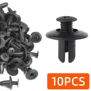 YONGRUN 10/30/50PCS 8mm Car Bumper Mudguard Screws Nylon Plastic Rivets Fasteners Black Rivets Car Fasteners Clips Car Parts