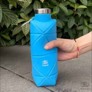 MLADEN 700ml Silicone Foldable Sports Water Bottle Travel Bottles Sport Camping Travel Portable Outdoor Picnic 折叠水瓶