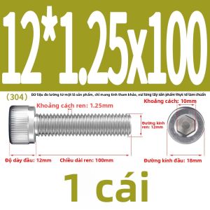 BAIRUITE | Vít Lục Giác Đầu Lỗ M6 M8 M10 M12