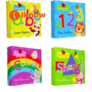 I know Cloth Baby Book Fabric Intelligence Development Educational Toy Soft Cloth Rustle Sound 3D Book Enlightenment Learning Cognize Books For 0-3 Years Old Kids Baby Toys