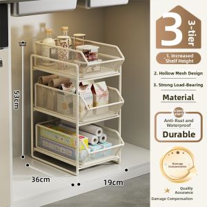 evesigar | Pull-out Multi-tier Under Sink Kitchen Cabinet Organizer
