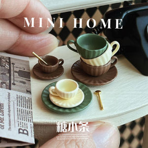 Mini 6 Points Coffee Cup Scene Props Dollhouse Blythe Wall Cabinet Sugar Little Barista Furniture Accessories Pure Color