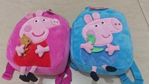 Peppa Pig Plush Backpack George Kindergarten Backpack Anime Cartoon Shoulder Children Bag Storage bag Girls Birthday Gifts Toys