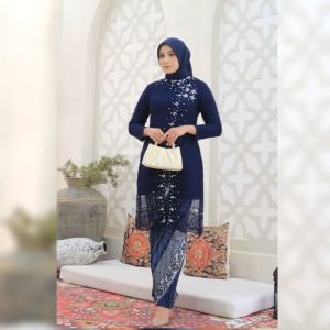 Setelan Kebaya Tunik Brokat Malika Payet/Stelan Kebaya Tunik Brokat Payet Terbaru/Kebaya Tunik Kekinian/kebaya Tunik Pesta Kondangan