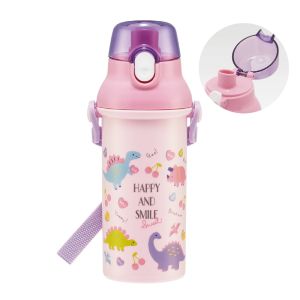 Japanese Skater Dinosaur Kids Bento Box Training Chopsticks Spoon Straw Cup Water Cup Happy and Smile Cartoon Style