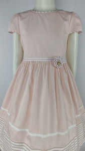 Big Joy Girls Casual Dress Carina with Combination Stripe with Applique Flower For Ages 5 to 12 Years Old 553173
