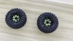 Mâm Xe Hợp Kim Nhôm 1/18 1/24 Có Khóa Hạt Lốp Xe Địa Hình Khớp Lục Giác 7mm Phù Hợp Với Xe RC Axial TRX4M SCX24 AX24 FCX24 Phụ Kiện Nâng Cấp