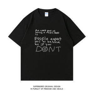 MENGMIANQISHI | Printed Loose Casual Mens Cotton Short Sleeve T-Shirt