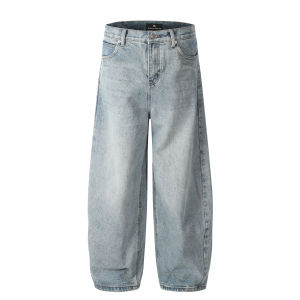 MADWITCH American Classic Washed Knife Edge Jeans Mens Loose Casual Vintage Pants Long Trousers Winter Collection