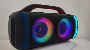 TECHZONE BK-5501 Wireless Bluetooth Speaker with 1 UHF Microphone Outdoor Karaoke KTV Portable Speaker with Remote