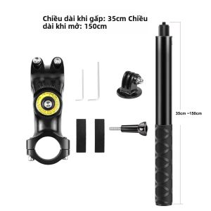 Giá Đỡ Selfie Cho Xe Máy & Xe Đạp Chân Máy Ảnh Đa Năng Điều Chỉnh Được Không Nhìn Thấy Được Dành Cho GoPro DJI Insta360 Và Các Phụ Kiện Camera Hành Trình