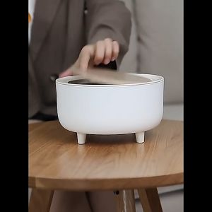 ถังขยะตั้งโต๊ะ พร้อมส่ง ถังขยะมินิมอล ขนาด 19.5x12.7cm ความจุ 2L. สีน้ำตาลขาว คุมโทน แถมสติกเกอร์น่ารักๆ กล่องเก็บของ มินิมอล ถังขยะ ร้านคนไทยส่งในไทย