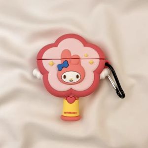 3D Wand Shape Pink Cartoon Kitty and Kuromi Protective Casing Soft Silicone Shockproof Cover Compatible For Apple AirPods 1 2 Pro 3 Pro2 4(NEW)