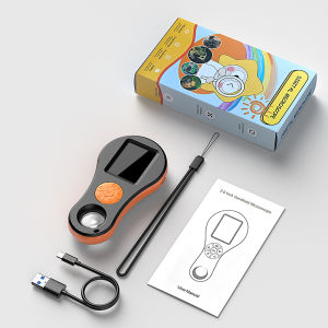 Childrens Digital Magnifier 2.0 Screen 2.0MP Video Microscope Camera Magnification 8LEDs With Magnifying Glass Purple Black