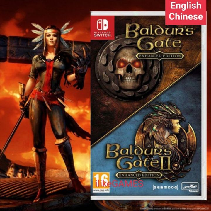 中文版/Eng 2in1 Nintendo Switch NS Baldurs Gate 1 2 博德之门